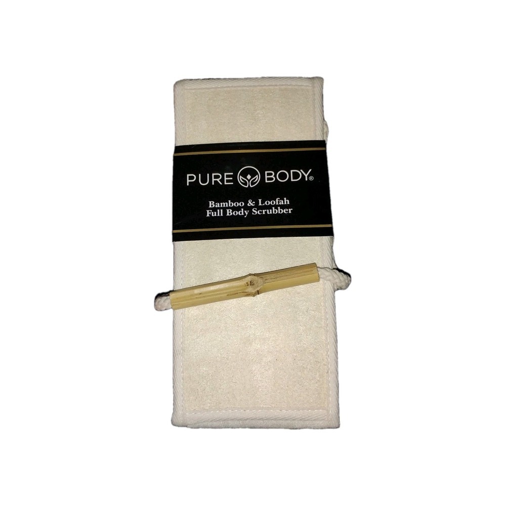 Pure Body Bamboo Loofah Full Body Scrubber Made with All‎ Natural Materials 1 ct